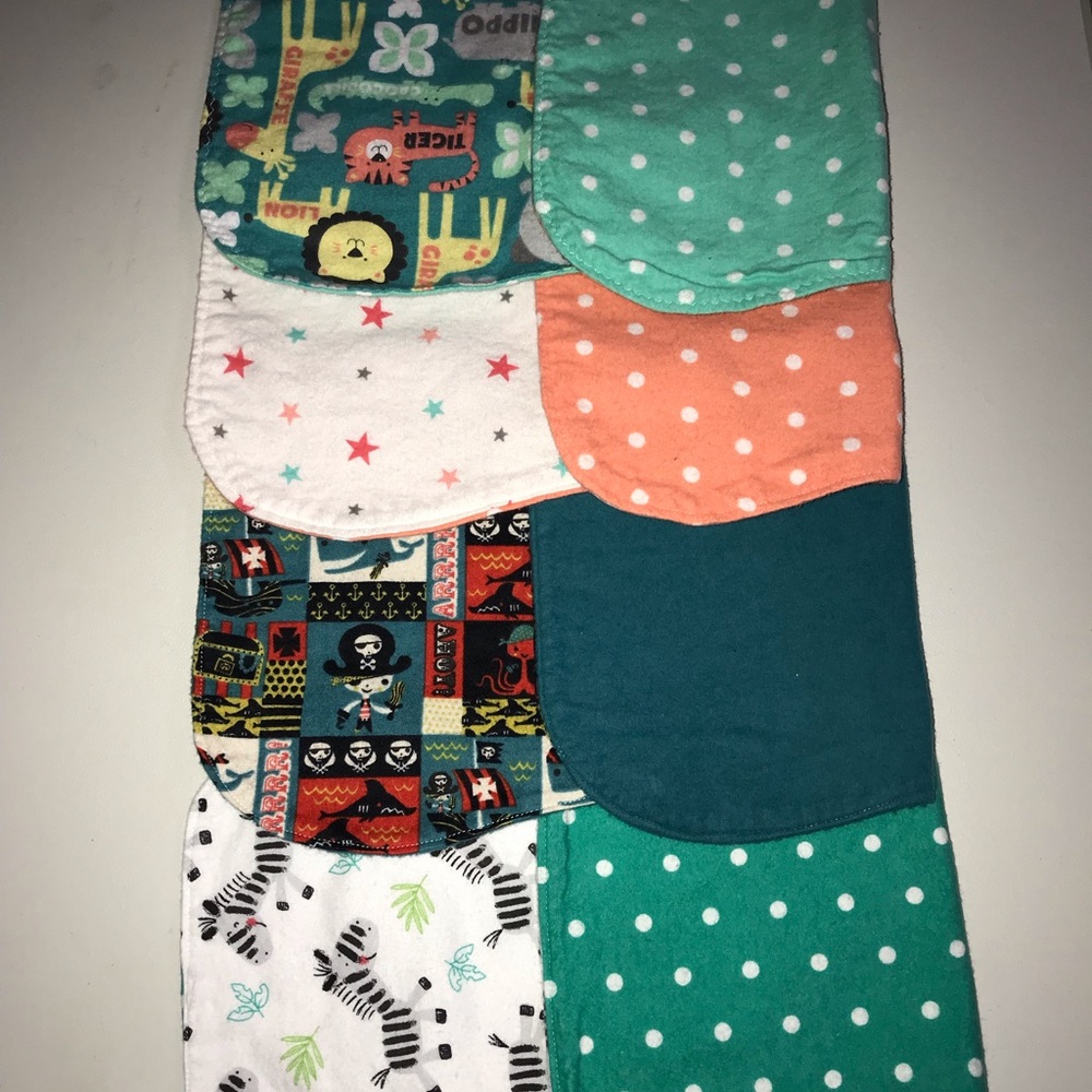 Homemade Flannel Burp Rags